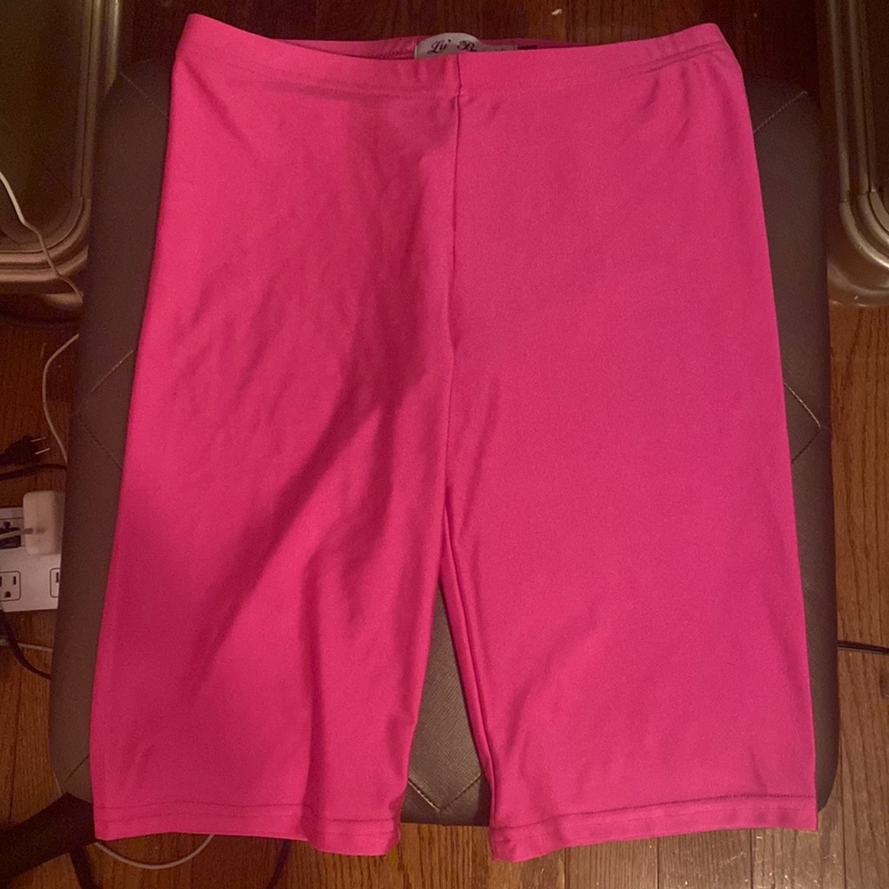 Pink biker shorts